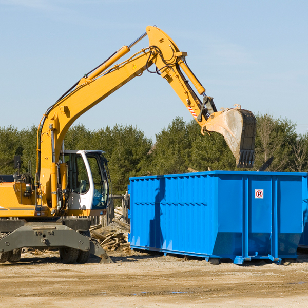 are there any restrictions on where a residential dumpster can be placed in Edgecombe County